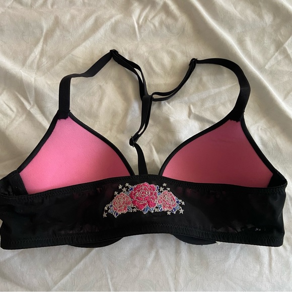 PINK Black Push Up Bra - Picture 3 of 4